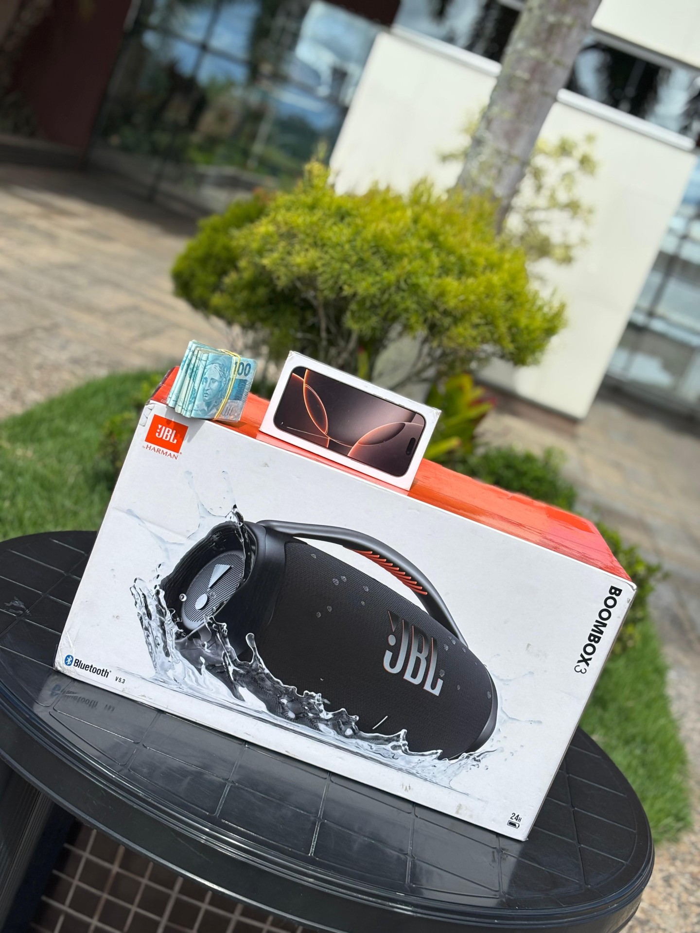 CENTENA : IPHONE 16 PRO MAX  + JBL BOOMBOX 3 OU 12.000,00 MIL NO PIX SORTEIO 30 DE AGOSTO