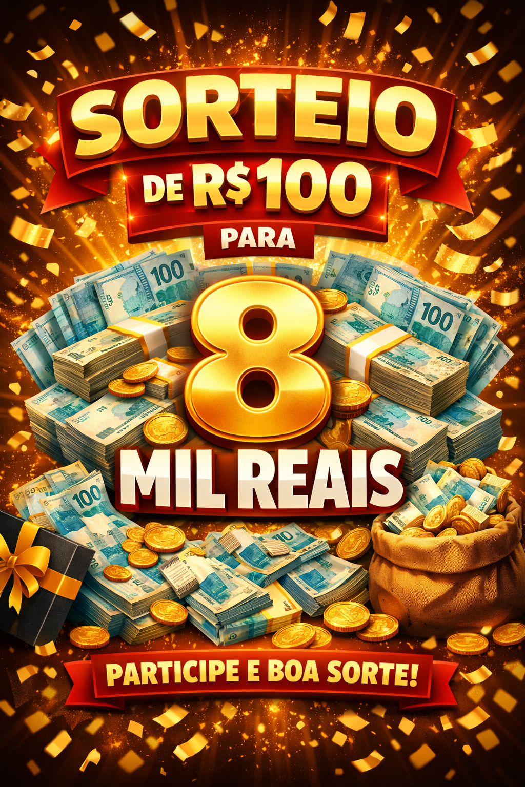 DEZENA : 100,00 PARA 8.000,00 MIL SORTEIO 18 DE MARÇO