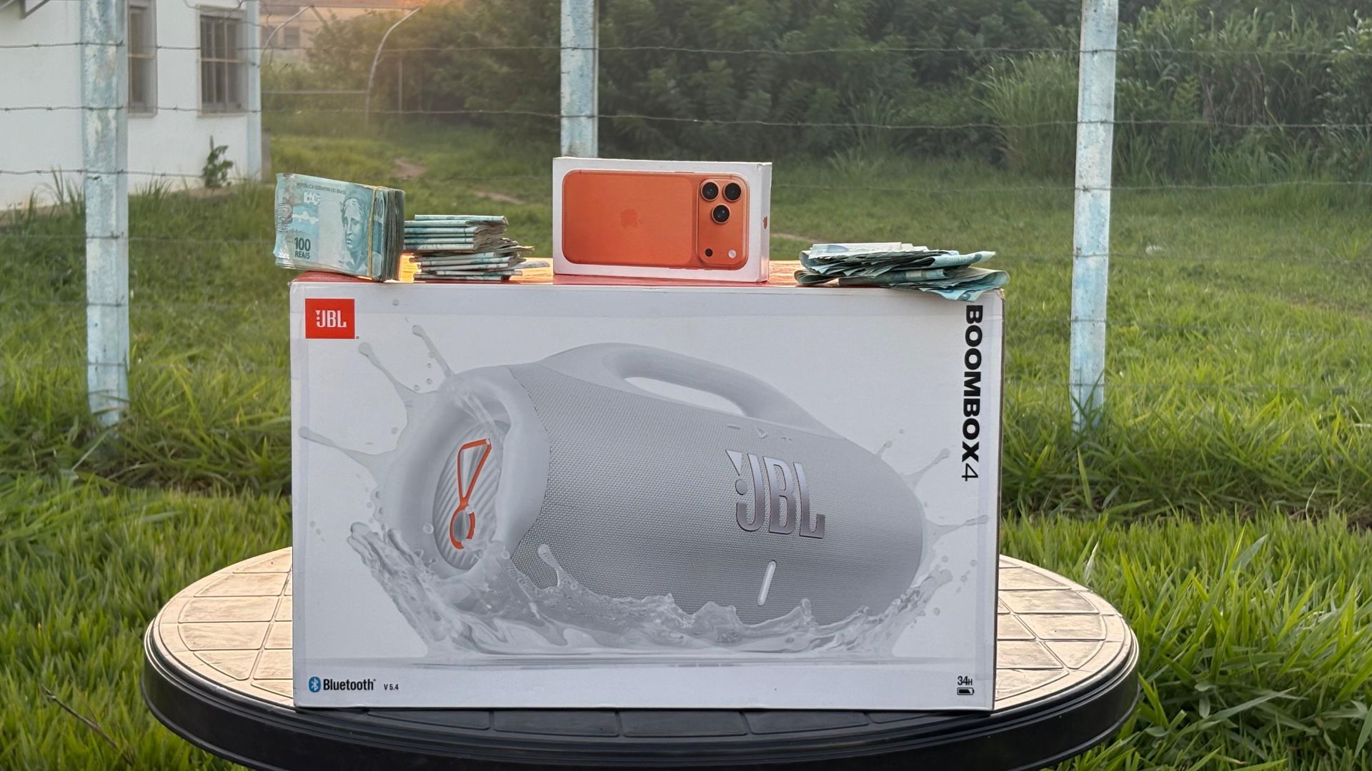 CENTENA : IPHONE 17 PRO MAX + JBL BOOMBOX 4 OU 15.000,00 MIL SORTEIO 04 DE ABRIL